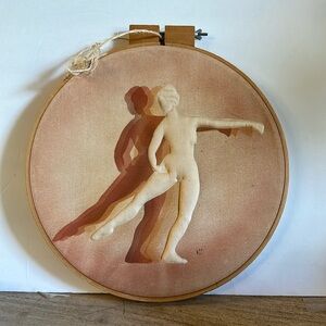 COTTON•WOOD DESIGNS Studio Made Trapunto Pigment Dye Dancer on Hoop •Rural Idaho